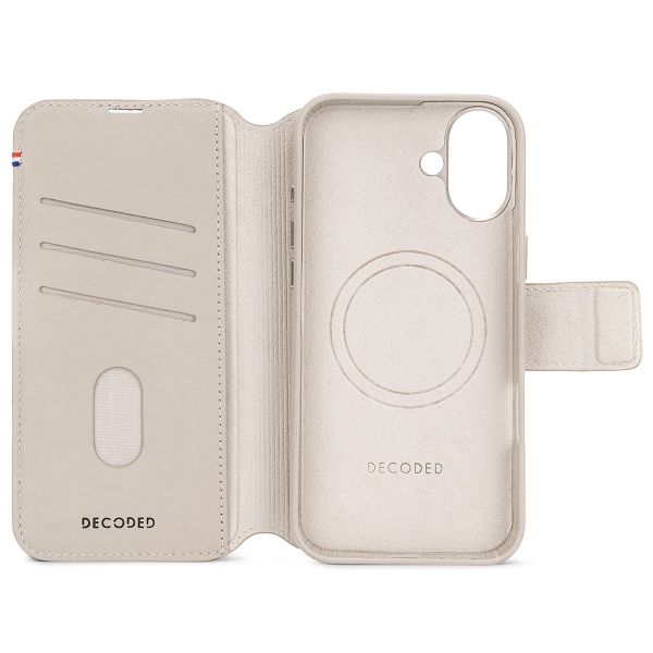 Decoded 2 in 1 Leather Detachable Wallet MagSafe iPhone 16 Plus - Clay