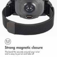 imoshion QuickFit® Milanese Band - Garmin 20 mm Connector - Size L/XL - Black