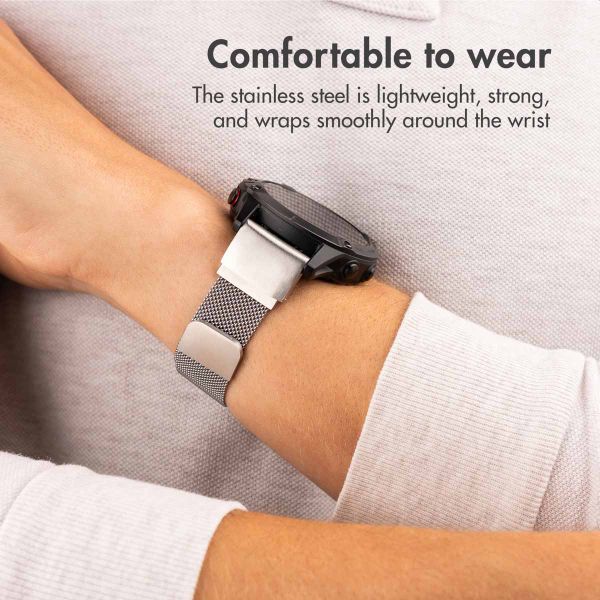 imoshion QuickFit® Milanese Band - Garmin 20 mm Connector - Size L/XL - Silver