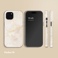 Selencia Vivid Back Cover with MagSafe Apple iPhone 15 - Golden Beige Marble