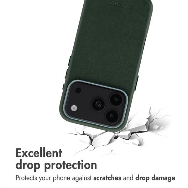 Accezz Leather Case with MagSafe Apple iPhone 18 Pro Max / 17 Pro Max - Cedar Green