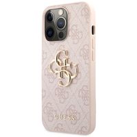 Guess 4G Metal Logo Backcover Apple iPhone 13 Pro - Roze & Goud