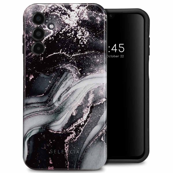 Selencia Vivid Tough Backcover Samsung Galaxy A15 (5G/4G) - Chic Marble Black