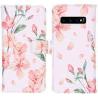 imoshion Design Softcase Bookcase Samsung Galaxy S10 - Bloem - Roze
