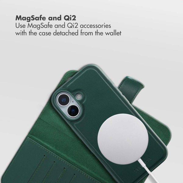 Selencia Olyn Detachable Bookcase with MagSafe Apple iPhone 17 - Green