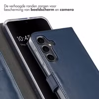 Selencia Echt Leren Bookcase Samsung Galaxy A16 - Blauw