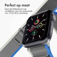 imoshion Nylon Trail bandje Apple Watch Series 1 t/m 11 / SE / Ultra (44/45/46/49 mm) - Blue / Grey
