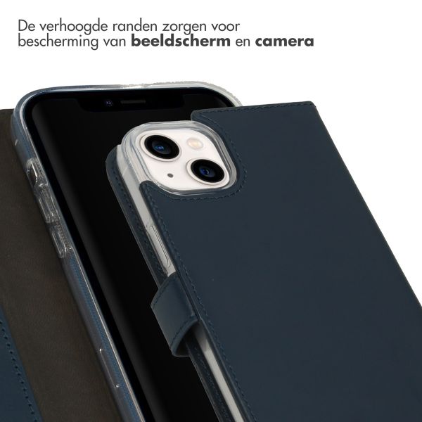 Selencia Echt Leren Bookcase Apple iPhone 14 Plus - Blauw