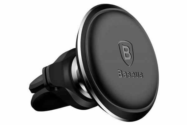 Baseus Air Vent Magnetic Car Mount Cable Clip - Telefoonhouder auto - Ventilatierooster - Magnetisch - Zwart