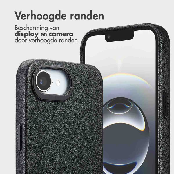 Accezz Leather Bookcase 2-in-1 met MagSafe Apple iPhone 16e - Onyx Black