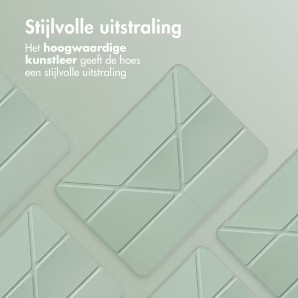 imoshion Origami Bookcase Apple iPad 9 (2021) 10.2 inch / iPad 8 (2020) 10.2 inch / iPad 7 (2019) 10.2 inch - Lichtgroen