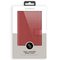 Selencia Echt Leren Bookcase Samsung Galaxy S21 - Rood