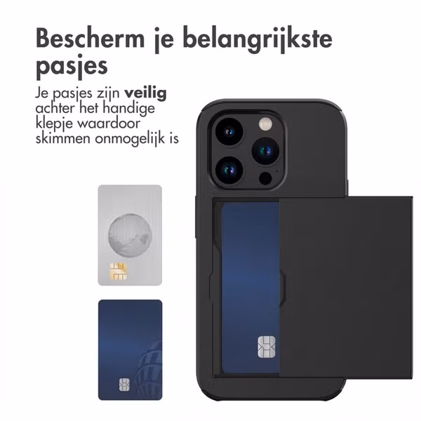 imoshion Backcover met pasjeshouder Apple iPhone 15 Pro - Zwart