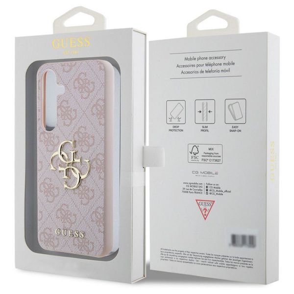 Guess 4G Metal Logo Backcover Samsung Galaxy S24 Plus - Roze