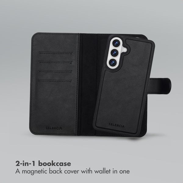 Selencia Olyn Detachable Bookcase with MagSafe Samsung Galaxy S26 Plus - Black