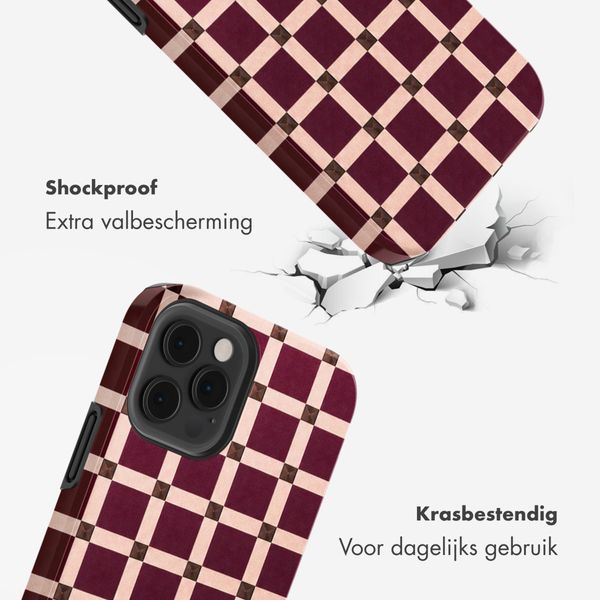 Selencia Vivid Backcover Apple iPhone 12 (Pro) - Check This Burgundy