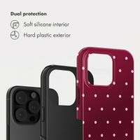 Selencia Vivid Back Cover Apple iPhone 16 Pro Max - Happy Dots Burgundy