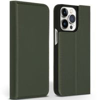 Accezz Premium Leather Slim Bookcase Apple iPhone 13 Pro - Groen