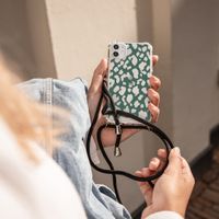 imoshion Design hoesje met koord Samsung Galaxy A50 - Luipaard - Groen