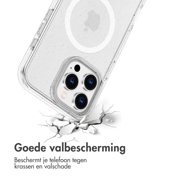 imoshion Sparkle Backcover met MagSafe Apple iPhone 16 Pro - Glitter Transparant