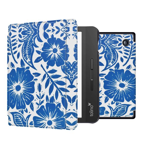 imoshion Design Slim Hard Case Sleepcover met stand Tolino Vision 5 - Flower Tile