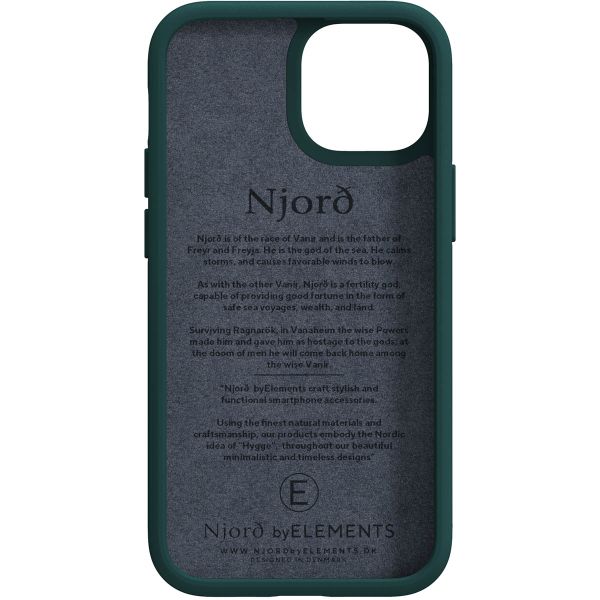 Njorð Collections Salmon Leather MagSafe Case iPhone 13 Mini - Dark Green