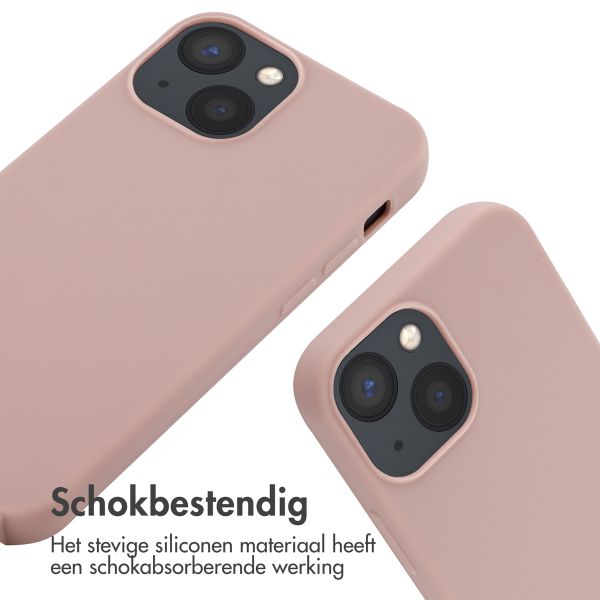 imoshion Siliconen hoesje met koord Apple iPhone 13 Mini - Sand Pink