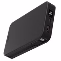 Accezz Powerbank 10.000 mAh met geïntegreerde kabels - Zwart