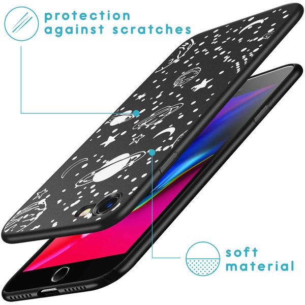 imoshion Design hoesje iPhone SE (2022 / 2020) / 8 / 7  - Heelal - Wit