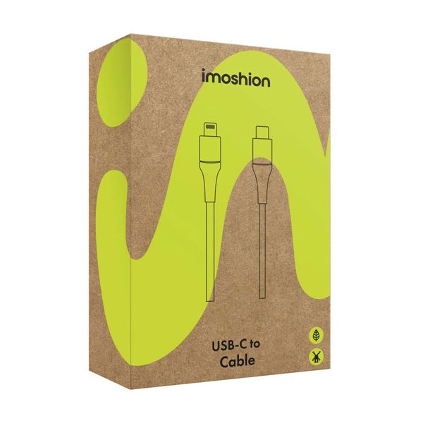 imoshion Lightning naar USB-C kabel - Non-MFi - Gevlochten textiel - 3 meter - Wit - Apple iPhone 6