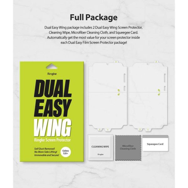 Ringke Dual Easy Wing Screenprotector Duo Pack Samsung Galaxy S20