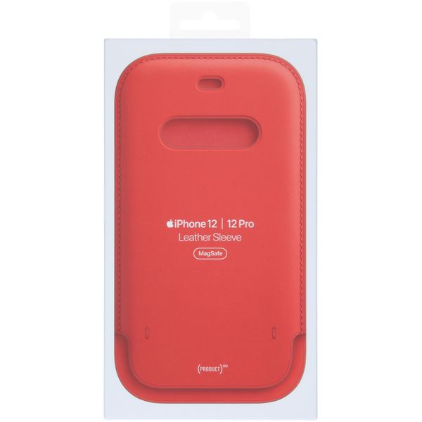 Apple Leather Sleeve MagSafe Apple iPhone 12 (Pro) - Scarlet Red