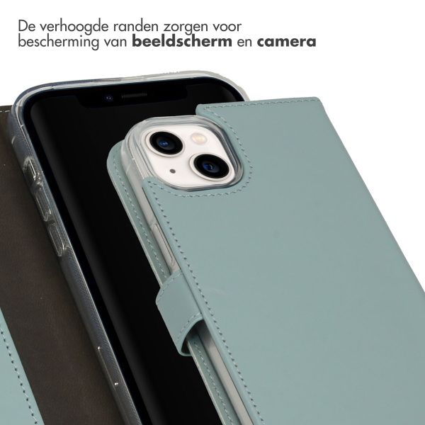 Selencia Echt Leren Bookcase Apple iPhone 14 Plus - Air Blue