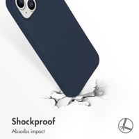 Accezz Liquid Silicone Back Cover with MagSafe Apple iPhone 15 Plus - Dark Blue