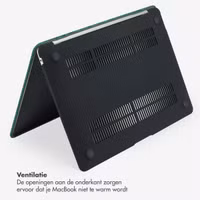 Selencia Fluwelen Cover Apple MacBook Pro 16 inch (2021 / 2023 M3 chip / 2024 M4 chip) - Donkergroen