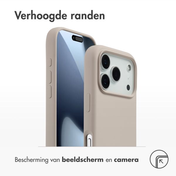 Accezz Liquid Silicone Backcover met MagSafe Apple iPhone 17 Pro - Stone