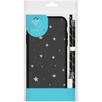 imoshion Design hoesje met koord iPhone X / Xs - Sterren - Zwart / Goud