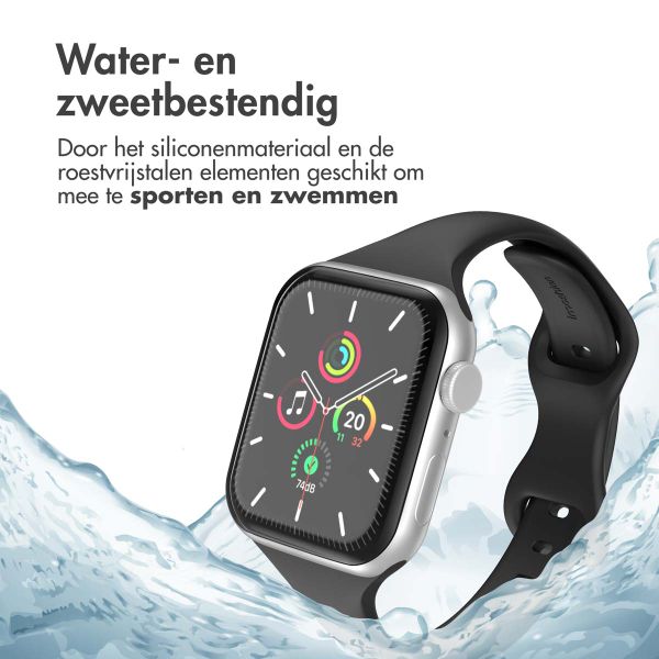 imoshion Slim siliconen bandje Apple Watch Series 1 t/m 9 / SE (38/40/41 mm) | Series 10 (42 mm) - Zwart