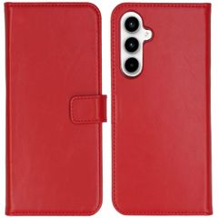 Selencia Echt Leren Bookcase Samsung Galaxy A55 - Rood