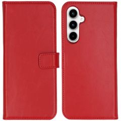 Selencia Echt Lederen Bookcase Samsung Galaxy A55 - Rood