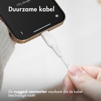 imoshion Lightning naar USB-C kabel - Non-MFi - Gevlochten textiel - 3 meter - Wit