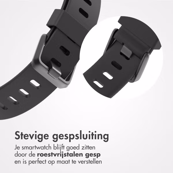imoshion Siliconen bandje Fitbit Versa / Versa 2 / Versa Lite - Maat S - Zwart