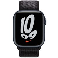 Apple Nike Sport Loop Band Apple Watch Series 1 t/m 9 / SE (38/40/41 mm) | Series 10 / 11 (42 mm) - Black / Grey