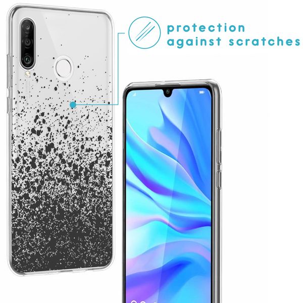 imoshion Design hoesje Huawei P30 Lite - Spetters - Zwart