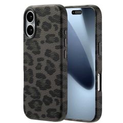 Selencia Sabi Backcover Panterprint met MagSafe Apple iPhone 17 - Midnight Black