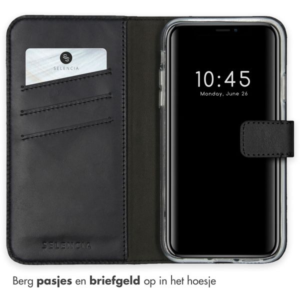 Selencia Echt Leren Bookcase Apple iPhone 11 - Zwart