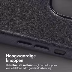 Accezz MagSafe Leather Backcover Apple iPhone 13 Pro - Onyx Black