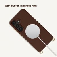Selencia Rivièra MagSafe Case with detachable hooks Samsung Galaxy A55 (5G) / A35 - Choco Brown