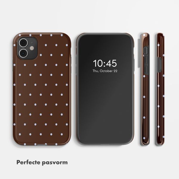 Selencia Vivid Backcover Apple iPhone 11 - Happy Dots Chocolate