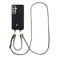 Selencia Sera Phone Case with Cord and Envelope Card Holder Samsung Galaxy S26 - Black